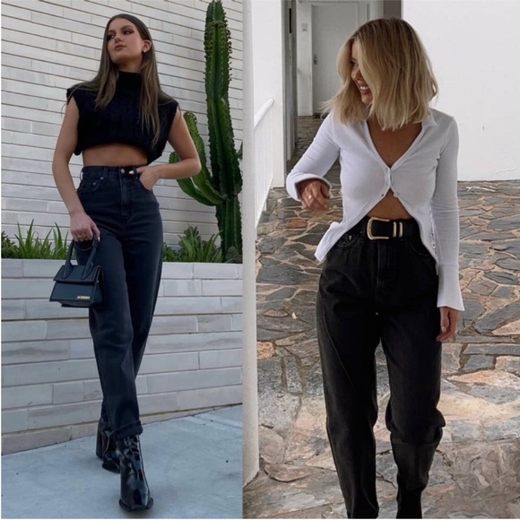 Levi's High Loose Taper Jeans Women’s Size 34 Lose Control Black - Picture 3 of 16